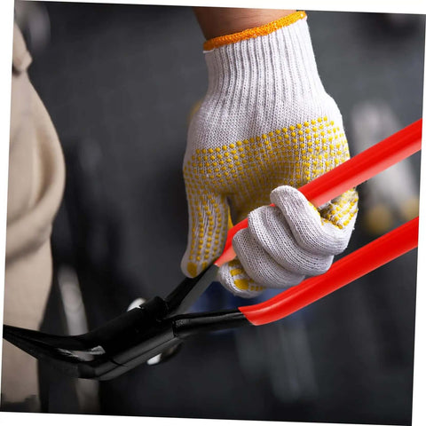 Hand holding Heavy Duty Metal Bender Tool Hand Seamer For Precise Sheet Metal Bending with Anti Slip Jaw in use