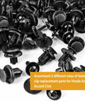Premium 120 Piece Bumper And Fender Retainer Clip Kit With Splash Shield Wheelwell Screws That Works Like A Champ For Honda And Acura Civic And Accord Repairs, assorted fastener clips