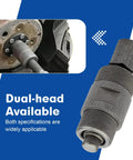 Zero Drama Dual Head Flywheel Puller Crafted From Premium Stainless Steel Cranks Loose Stubborn GY6 Small Engines With Tight 24mm And 27mm Grip Black Edition, dual-head puller design shown.