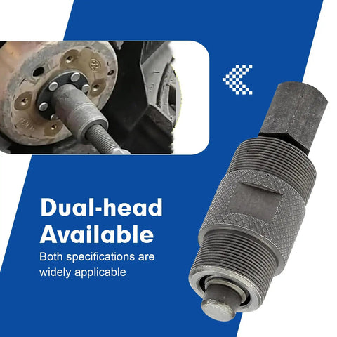Zero Drama Dual Head Flywheel Puller Crafted From Premium Stainless Steel Cranks Loose Stubborn GY6 Small Engines With Tight 24mm And 27mm Grip Black Edition, dual-head puller design shown.