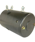 Beefed Up 12V Winch Motor Replacement for Warn 20 Spline, Reversible 3 Post Design, heavy-duty black cylindrical motor.