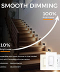 Smart LED Step Lights Kit For Indoor And Outdoor Use RGBCW Color Changing Stair Lights 3W 2700K To 6500K Hub Included