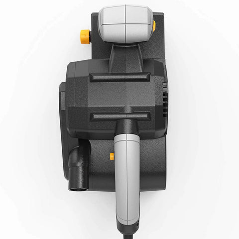 Top view of 7 Amp 3x21 Inch Belt Sander With Variable Speed 120 To 400 RPM Dust Bag 2 In 1 Bench And Belt Sander
