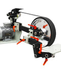 Professional Variable Speed Belt Sander With 72 Inch Abrasive Belts And Extra Grinding Discs For Killer Knife Sharpening And Slick Metal Polish 220V Benchtop Grinder with motor and belt.