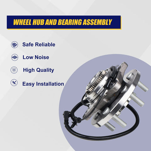 Beefy Front Wheel Bearing And Hub Assembly 515169 For Ford F150 4x4 2015 2016 2017 Front With ABS 6 Lug Bolts