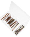 49 Piece M6 X 40 To 80Mm Hex Socket Screws And Barrel Nuts Hardware Kit in storage box for furniture repair and DIY projects.