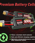 Heavy Duty 5000mAh 11.1V 30C 3S LiPo Battery With XT60 Plug For One Eighth And One Tenth RC Cars Trucks And Drones dual pack