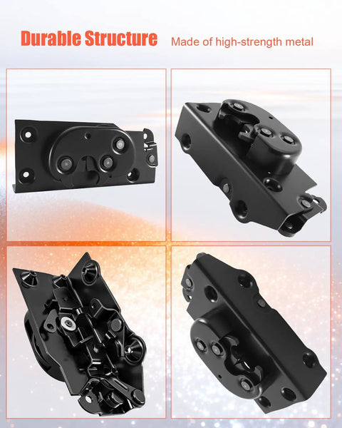 Passenger Side Door Latch Assembly For Heavy Duty Trucks 4600 4700 4800 Purely Mechanical Locking No Electric Actuator Delivers Smooth Reliable Door Operation On Rough Roads, black metal
