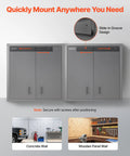 Sturdy Steel Wall Cabinet for Garage and Home Storage, 30W x 12.2D x 30H Inches, Locking Doors, Adjustable Shelves, Holds Up To 120 Lbs Per Shelf, Space Saving Floating Cabinet for Tools and Supplies, Wall Mounted, Black, slide-in groove install