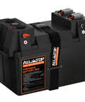 Smart Battery Box 12V Marine Case With 50A Connectors, Multi Port Power Hub shown from a side angle