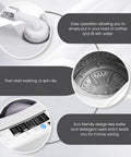 Compact Portable Washer With Smart Auto Cycles And Delay Start Control highlights easy operation and eco-friendly design.