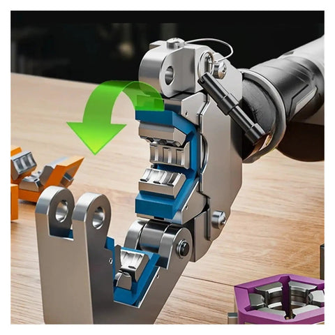 Close-up of Elukht Heavy Duty Hydraulic Crimping Tool For Electric Car A/C Line Hose Clamps with ergonomic grip.