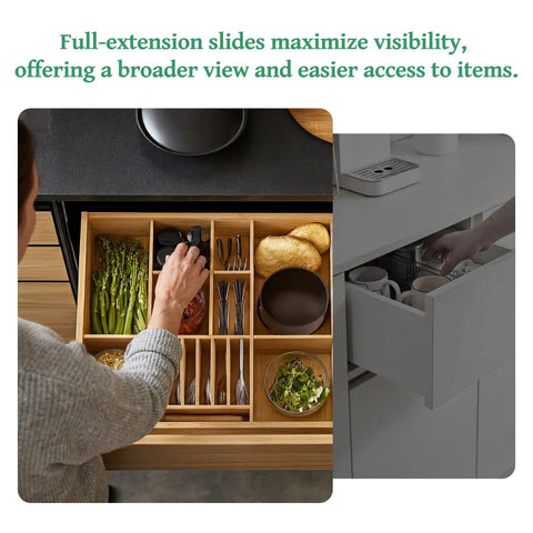 Five Pairs 22 Inch Soft Close Full Extension Ball Bearing Drawer Slides With Rear Bracket For Face Frame And Frameless Cabinets Built To Last Heavy Duty 100 Lbs Fits 12 14 16 18 22 24 Inch installed in kitchen drawers