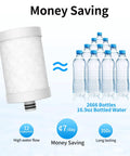 Stainless Steel Under Sink Water Filter For Faucet With 360 Degree Rotating Tap Purifier Reducing PFAS Lead Chlorine Image of filter with water bottles