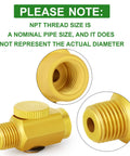 Five Pack Brass In Line Air Flow Regulator Valve For Air Compressors One Quarter NPT Male To One Quarter NPT Female High Flow Control
