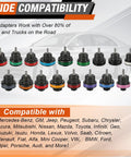 Hella Reliable Garage Ready Coolant Pressure Tester Kit And Vacuum Refill Tool Set With 31 Pieces including 23 color-coded adapters.