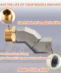 One Inch NPT Fuel Hose Swivel 2 Pack 360 Degree Rotating Connector For Fuel Transfer Pumps And Nozzles Beefy Zinc Alloy Leakproof Rust And Heat Resistant Multiplane Swivel For Smooth Fueling, 1-inch zinc alloy fuel hose swivel