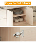 Full Overlay Soft Close Cabinet Hinges For Frameless Concealed Doors European Style Slick Clip On Four Hole Mounting Plate Nickel Plated Finish 2 Pack Easy Tool Free Installation For Kitchen And Vanity Cabinets installed on kitchen cupboard