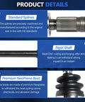 Honda Civic CV Axle Joint Assembly Front Right Passenger Side 1.8L Auto Trans FWD Fits 2006 2007 2008 2009 2010 2011 2012 2013 EX LX DX EXS GX Sedan Coupe, steel shaft and neoprene boot