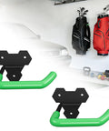 Two Pack Wall Mount Full Size Golf Bag Hangers For Garage Setup Space Saving Storage Heavy Duty Steel Golf Bag Holder Easy Install Adjustable Organizer