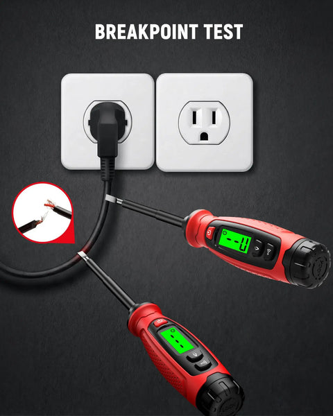 2-In-1 Voltage Tester Screwdriver With Non Contact Detector Pen, 3-500V AC Range, LCD Display, Live Wire Finder, Magnetic Slotted Tip, Continuity Test For Outlets And Circuits, Great For DIY Electricians testing wall outlet breakpoints