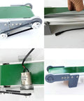 Hot Desktop Conveyor Belt With Motorized Pvc Belting For Adjustable Factory Transport, showing belt mechanism and motor details.