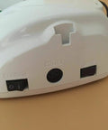 Back view of the M3 Compact Lab System with 37L1 Control Box showing on/off switch and pedal ports for lab use.