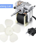 Universal Bathroom Vent Fan Motor Replacement Kit For Nutone And Broan 50 CFM 120V 3000 RPM CW showing motor, fan blade, and plug
