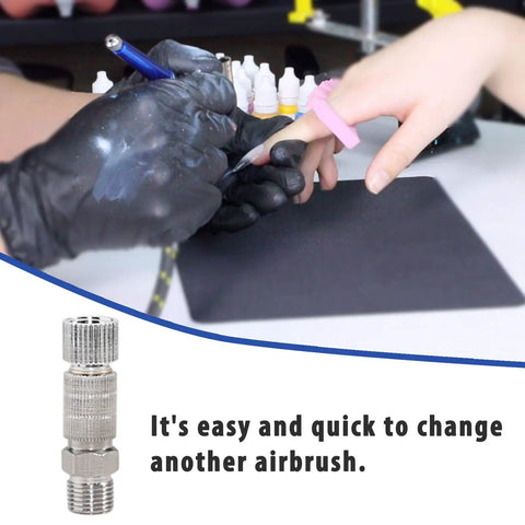 Airbrush Quick Release Disconnect Coupler Kit With Extra Female Fittings And O Ring Set used in nail painting