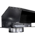 Galvanized Steel Roof Vent Cap With Damper And Removable Screen 6 Inch Collar Black Finish Beefy 26 Gauge Construction