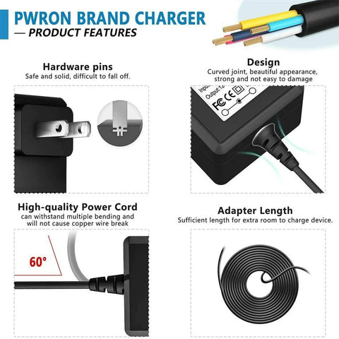 6.6 Ft Long AC Power Cord For Meade Telescopes ETX Series DC Supply Charger With Worldwide 100 to 240V input features diagram