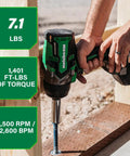Man using High Torque Cordless Brushless Three Quarters Inch Square Drive Impact Wrench Tool Body Only With Friction Ring Grip