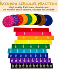 Foam Fraction Bars Tiles And Circles Set For Math Classrooms And Homeschool Use Foam Fractions Manipulatives Kit With Twelve Sets