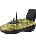 RC Fishing Bait Boat With Dual 5200mAh Batteries And Carrying Bag, 1640ft Remote Range, camouflage green waterproof hull