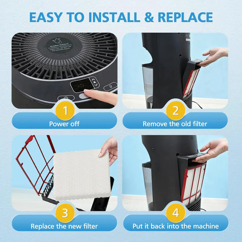 Step-by-step guide for 4 Pack HFT600T Filter Replacement For Honeywell Humidifiers HEV615 HEV620 Series Compatible With HFT600PDQ