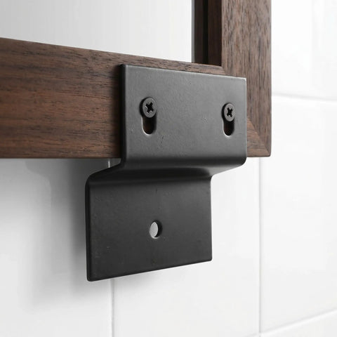 Heavy Duty Z Shaped Corner Brace For Sink And Bathroom Cabinets Iron Material With Water And Vapor Resistance mounted on wall