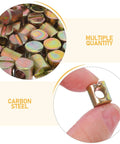 Super Cool 100 Pack M6 Threaded Inserts For Furniture Nuts Screws And Bed Connectors That Fit All Kinds Of Frames Easy Install Barrel Nut Replacements You Need Today, showing carbon steel inserts in multiple quantity.