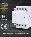 4 Pole Contactor With 110 120V Coil, 63A Normally Closed NC for industrial use, IEC 60947 and CE compliant