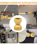 Two Pack One Half Inch Female To One Half Inch Female Double Flare Swivel Brass Adapter Fittings With Beefy Brass Build And Easy Install Swivel Nut Flare Tube Connector For Valve Lines Hydraulic Automotive And HVAC DIY Projects used on flare lines