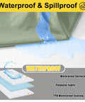 Waterproof Picnic Table Cover With Bench Covers For 6 Ft Rectangular Tables, Elastic Fitted, windproof, spillproof feature