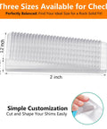 Clear Flexible Plastic Shim Kit 12pc for Home Improvement with trim to fit wedges, stackable, dimensions 2x1.2x0.24 inches