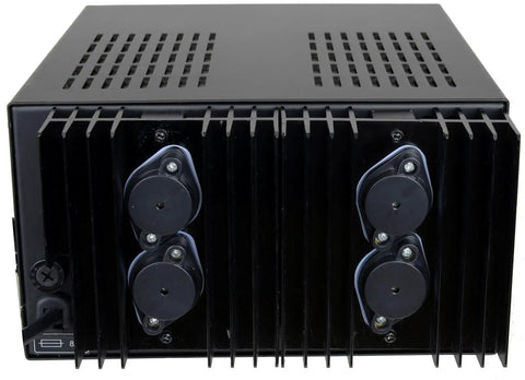 Back view of Thirteen Point Eight Volt DC Regulated Power Supply With Fuse Protection And Twenty To Twenty Two Amp Output