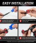 Steps showing installation of Inside Pipe Cutter For PVC Pipes With Diamond Grit Blades That Last Ten Times Longer on drill
