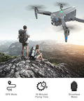 4K EIS Drone With UHD Camera For Adults 30 Minute Flight Time Brushless Motors 5GHz FPV Transmission hovering over hikers