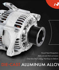 Alternator For Jeep Grand Cherokee And Dodge Ram 1500 2500 3500 4000 Durango Dakota B1500 12V 90A Clockwise 7 Groove Pulley Replacement