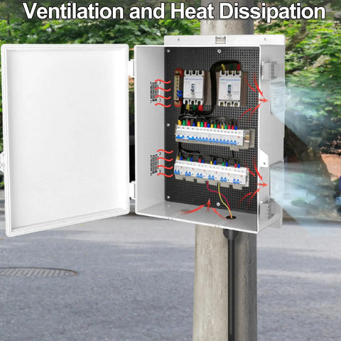 Rugged Outdoor Electrical Junction Box With Vented Design For Heat Dissipation ABS Plastic Project Enclosure Installed