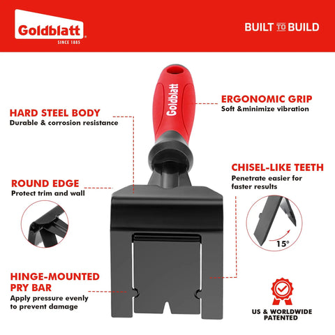 Goldblatt Trim Removal Tool For Baseboards Molding And Flooring No Damage Surface Protection Heavy Duty Pry Bar Multi Tool