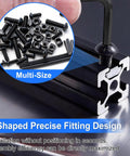Close-up of M3 M4 M5 T Slot Nut Screws Kit 260 Pcs used on 2020 Series Aluminum Profile with hex wrench