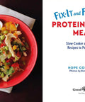 Total Game Changer Slow Cooker And Instant Pot Cookbook Featuring One Hundred Twenty Seven Easy Dinner Recipes For Busy Weeknights And Healthy Meal Prep Ideas To Fuel Your Daily Grind Like A Pro, colorful protein-packed meal in a red bowl with spoon.