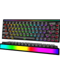 Ridiculously Snappy 68 Key Mechanical Gaming Keyboard Featuring Lightning Fast Hall Effect Magnetic Switches Delivered At 8000Hz Polling Rate For Butter Smooth Actuation And Zero Lag Gameplay, showcasing RGB backlight.